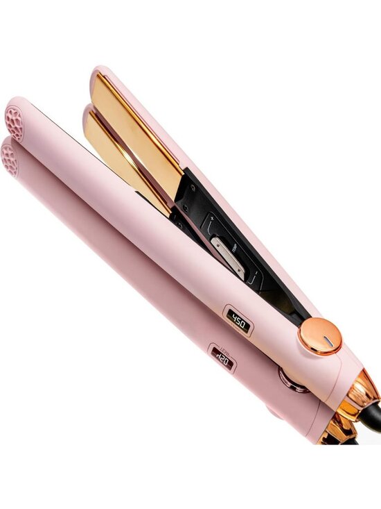 Other - 2-in-1 Hair Straightener & Curler - Fast Heating, Titanium, Adjustable Temp